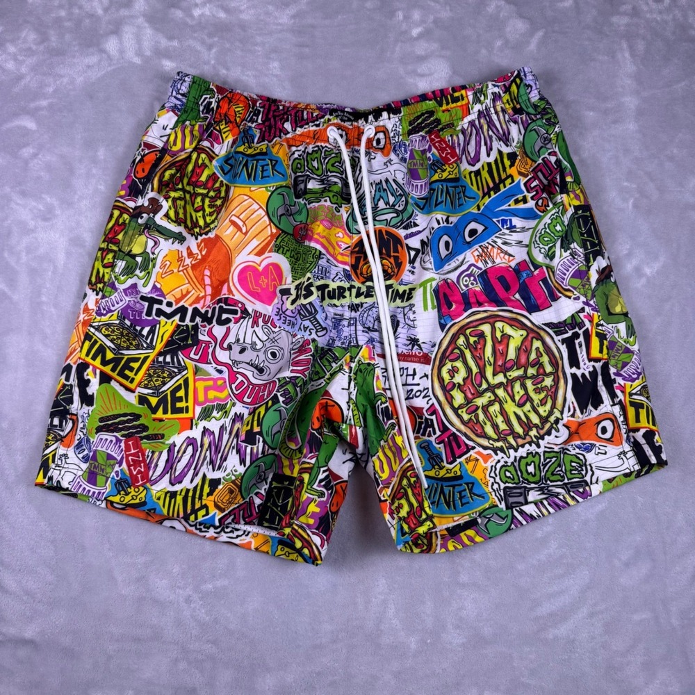 Teenage Mutant‎ Ninja Turtles Freeze Max Team Turtles Woven/Swim Shorts Mens Med
